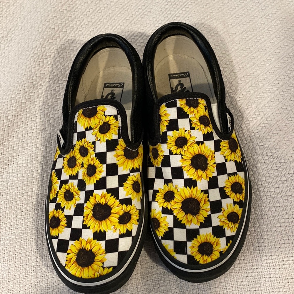 Sunflower vans worn once